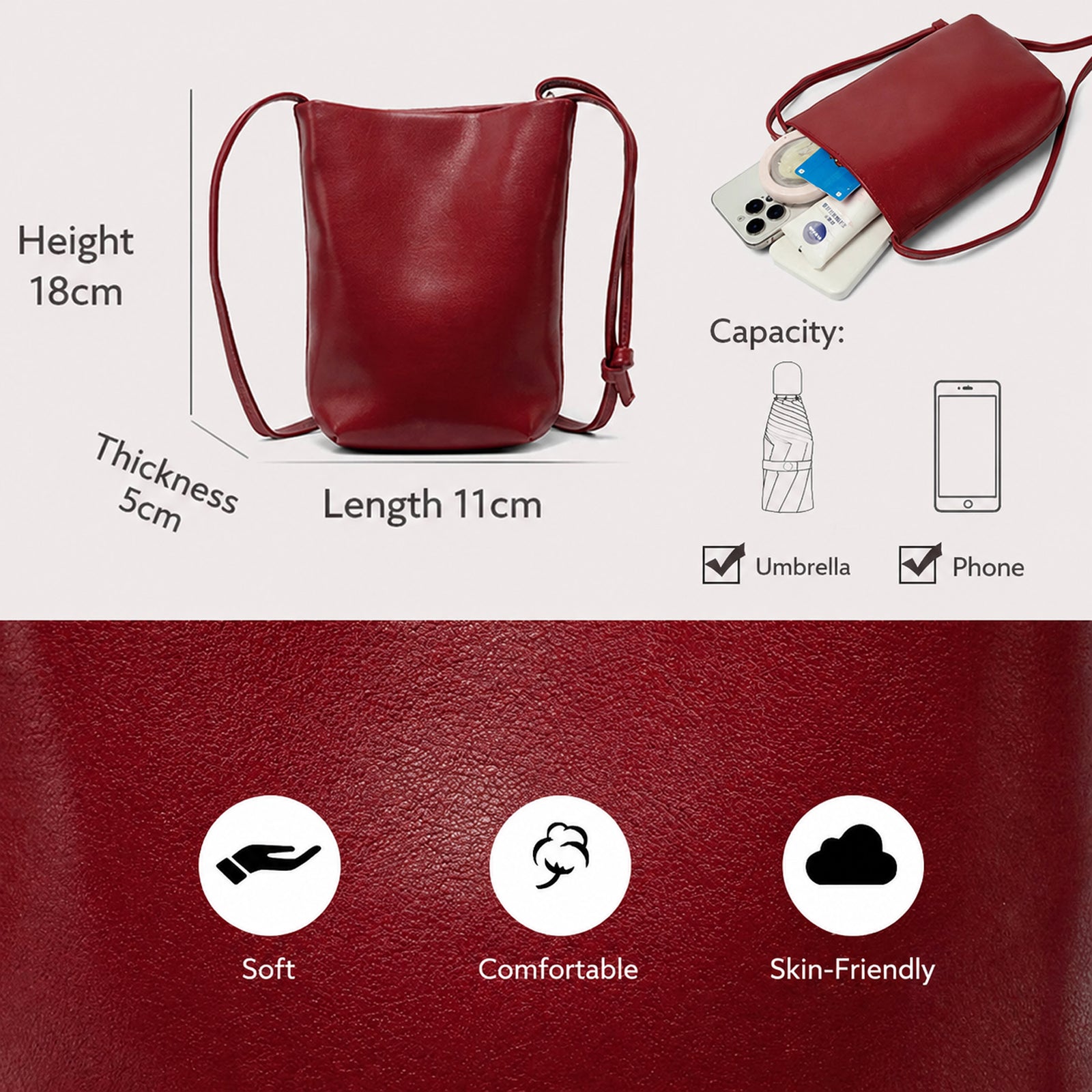Daily Phone Sling, Scratch-Free Inside